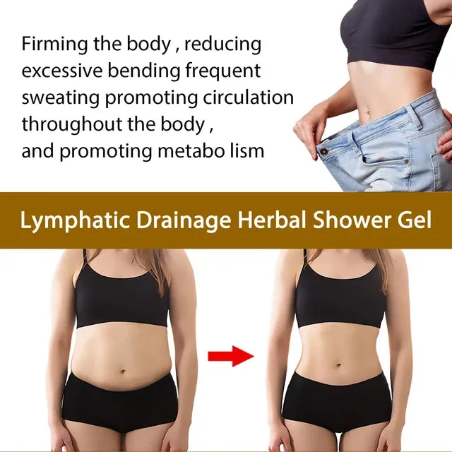 30ml Herbal Shower Gel Lymphatic Drainage Weight Loss Ginger Body Wash Remove Lymph Nodes Underarm Fat For Women
