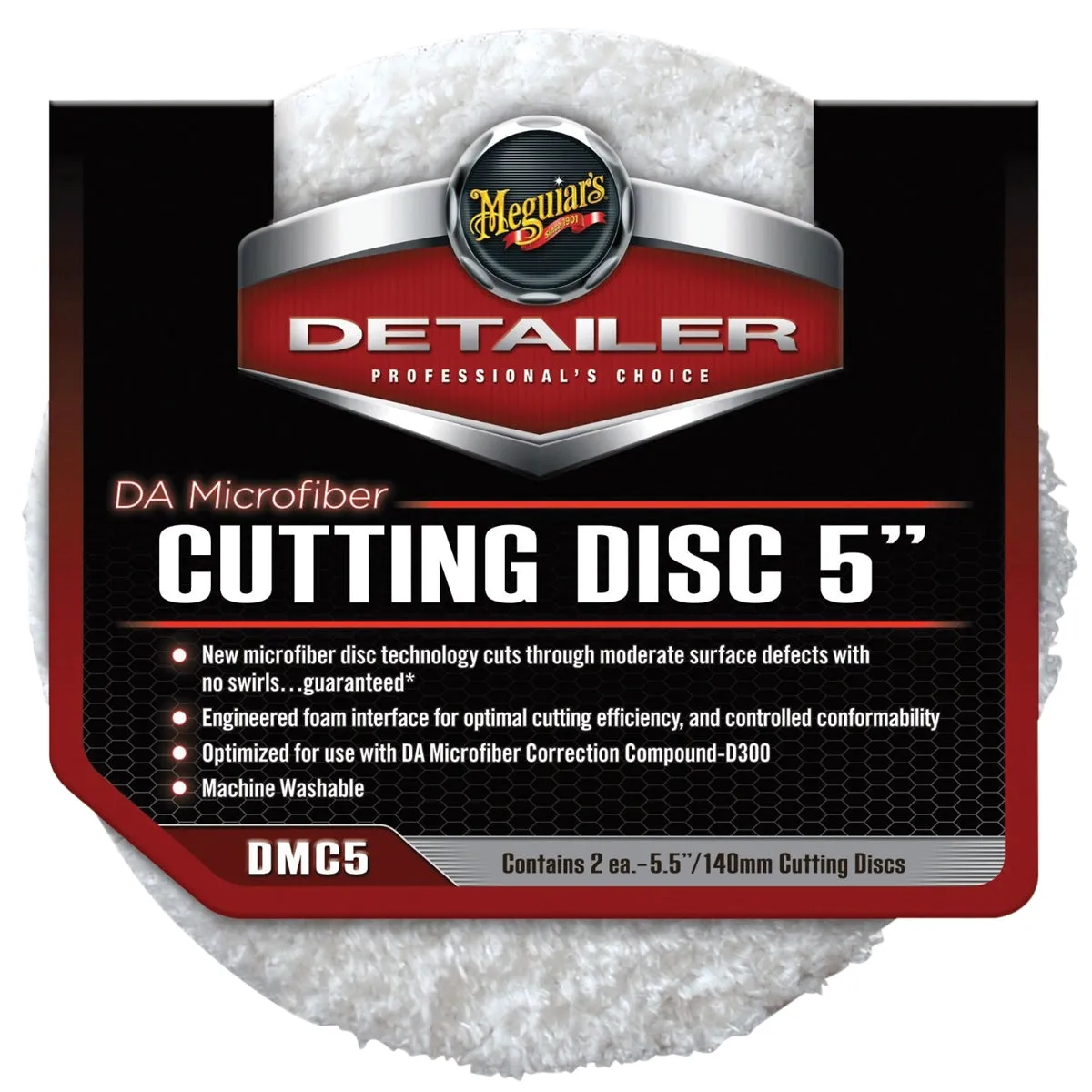 5" DA Microfiber Cutting Disc, (Pack of 2) MEGDMC5