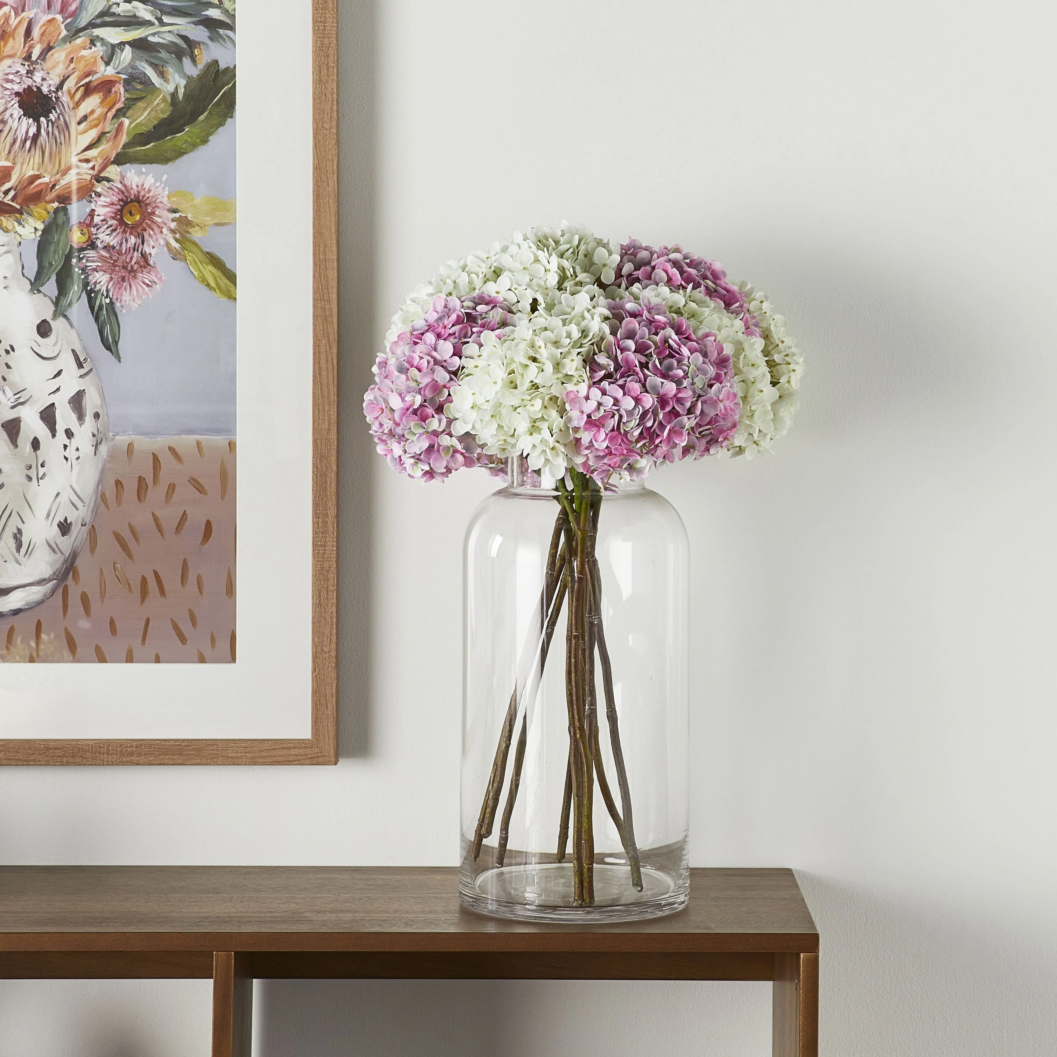 Acacia Hydrangea Pale Pink 63cm