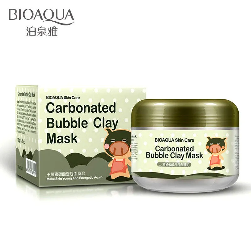 Bioaqua Skin Care Carbonated Bubble Clay Mask For Face Nutrition Repair Face Cream Whitening Hydrating Moisturizing Facial Masks
