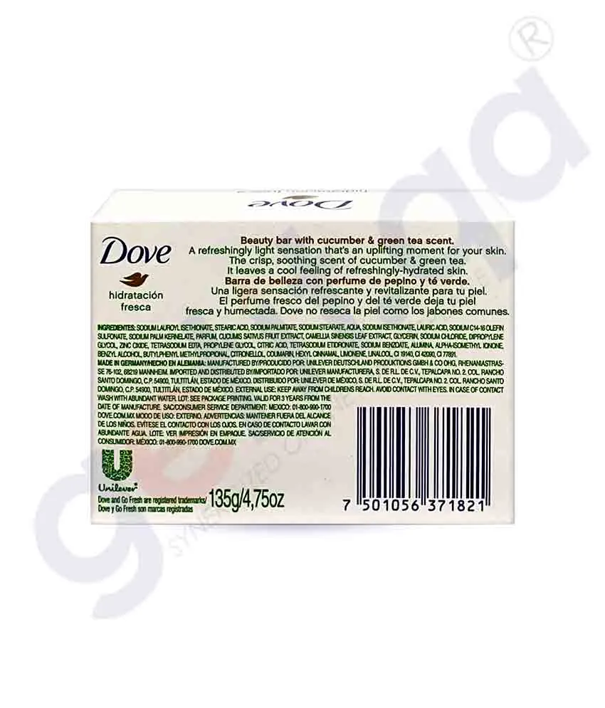 DOVE 135GM BEAUTY BAR  GO FRESH (FRESH TOUCH) SOAP