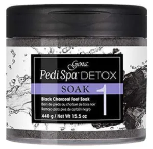 GENA Pedi Spa Detox Soak 1 Black Charcoal Foot Soak 15.5oz