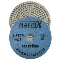 Matrix 3 Step Diamond Polishing Pads for Medium to Light Quartz and Granite