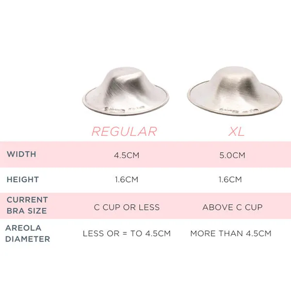 Silverette Silver Nursing Cups   O-Feel Ring