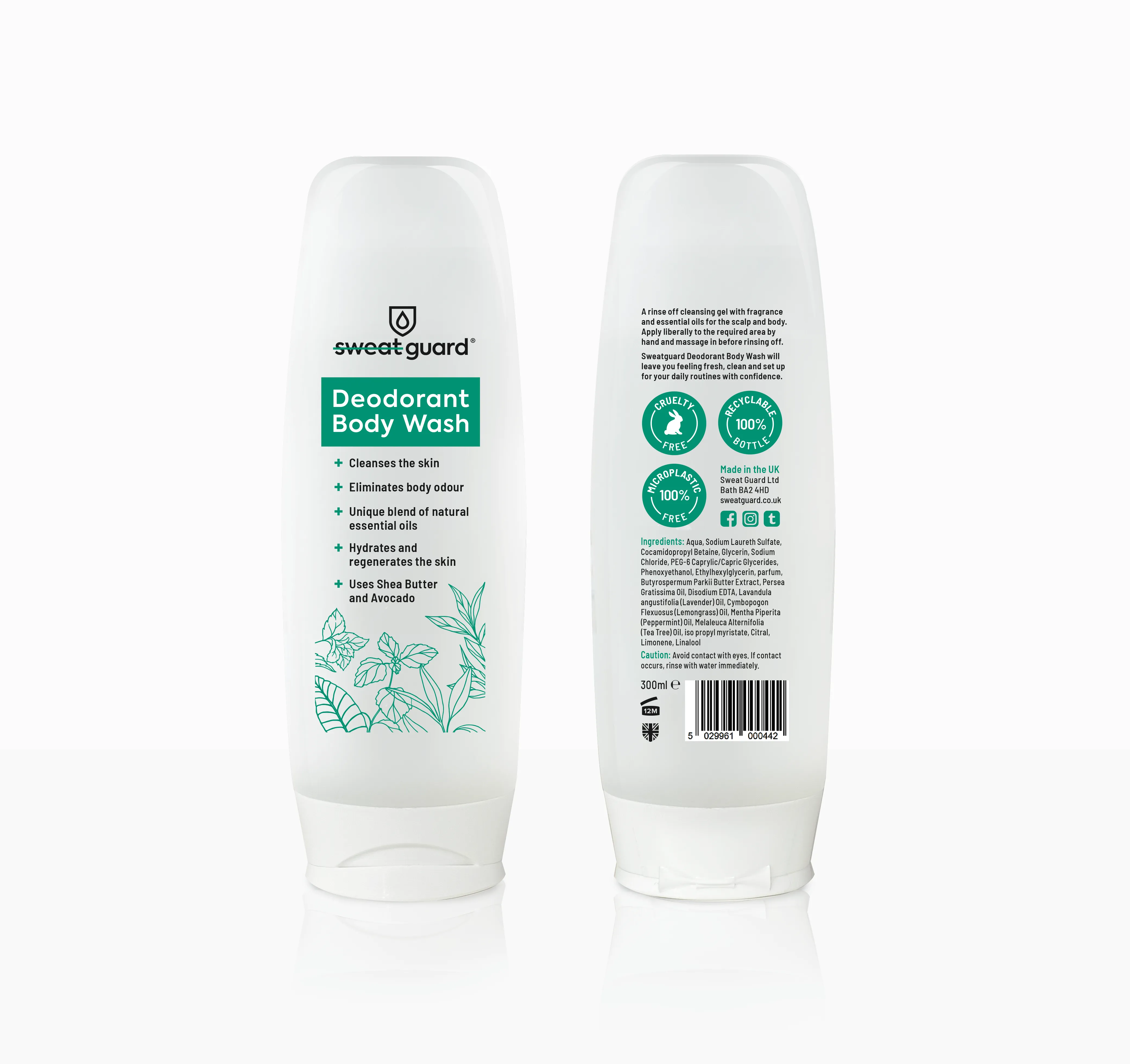 SWEAT GUARD® Deodorant Body Wash: Combat Odour, Nourish Skin