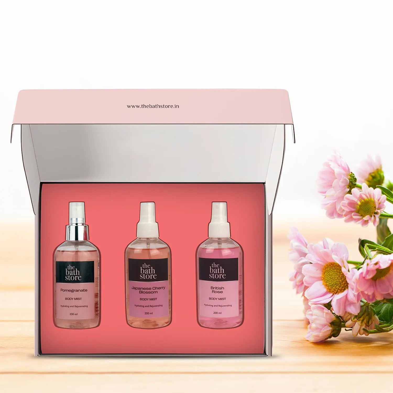 The Bath Store Body Mist 200ml (Pack of 3) Long Lasting Scent Spray Gift for Women & Men, Natural & Hydrating Body Spray, Luxury Floral & Oriental Fragrance