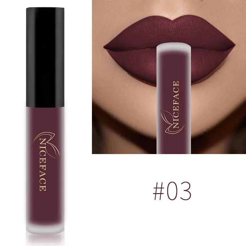 Trendy Waterproof Matte Velvet  Lipgloss