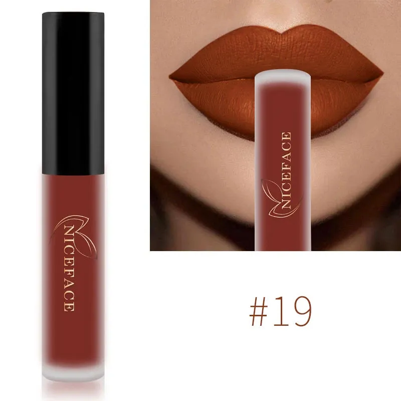Trendy Waterproof Matte Velvet  Lipgloss