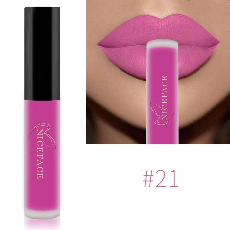 Trendy Waterproof Matte Velvet  Lipgloss