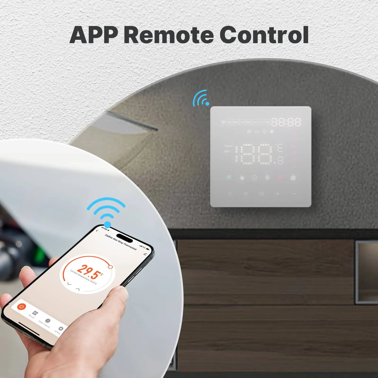 WiFi Smart Thermostat Programmable Temperature Controller Water Boiler Electric Heating